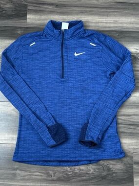 Nike Running Therma Fit Waffle 1/4 Zip Pullover Gym Mens Medium DM1171-451